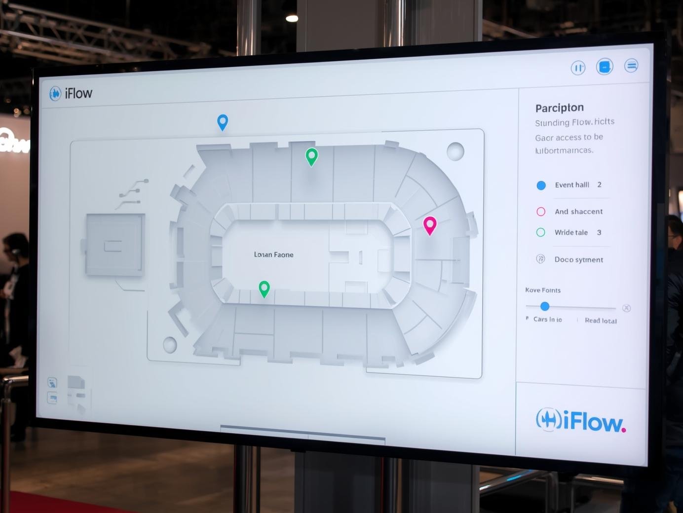 Live floor map showing check-ins by zone
