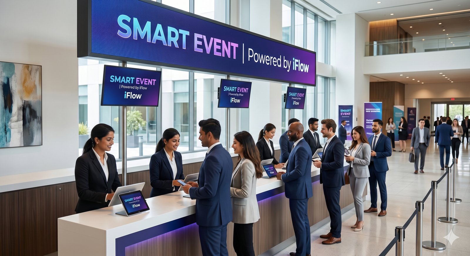 Corporate event registration desk in India